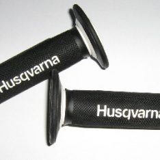 COPPIA MANOPOLE HUSQVARNA BIANCO NERO