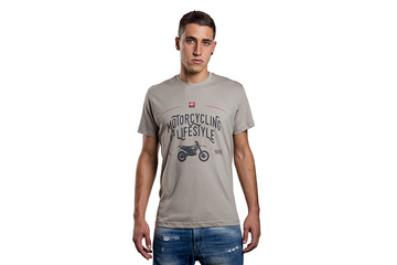 T-SHIRT BETA MOTORCYCLING IS A LIFESTYLE GRIGIA
