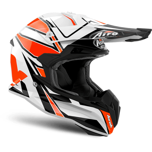CASCO AIROH TERMINATOR OPEN VISION SHOCK ORANGE - Ragni Moto