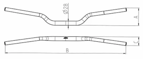 Manubrio Accossato In Alluminio Blu Per Husqvarna SM 125 (2008-2012) – Diametro 22 Mm, Altezza Media