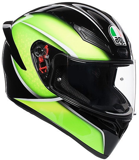 CASCO AGV K1 QUALIFY BLACK-LIME - Ragni Moto