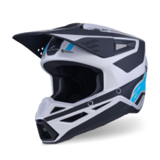 CASCO S-M3 ALPINESTARS HEAT SILVER/BLUE/BLACK MATT
