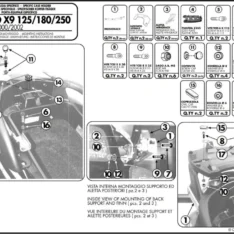 ATTACCO PIASTRA PORTAPACCHI GIVI YAMAHA PIAGGIO X9 125/180/250 2000/2002 OUTLET